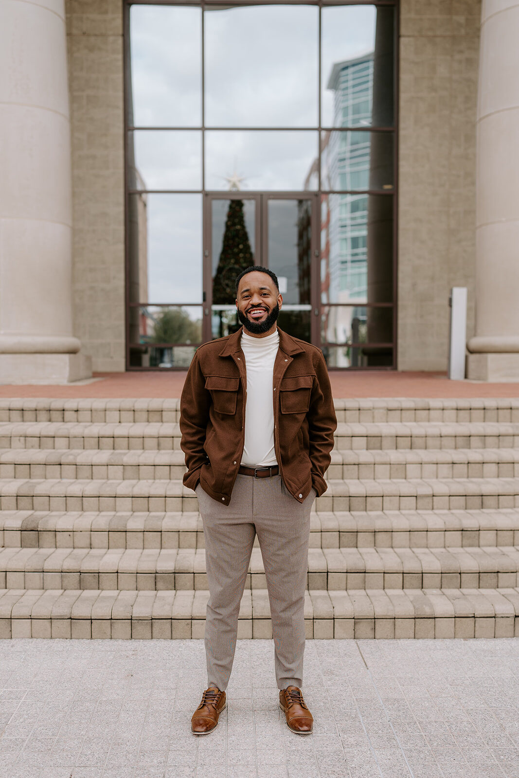 Xavier Maryland standing outside a church building